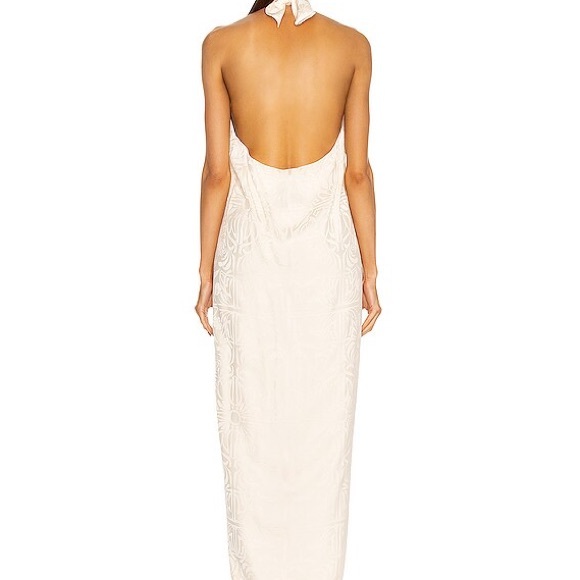 Journey Like No Other Jacquard
Draped Halter Top and Pants Set By Johanna Ortiz - Picture 5 of 12